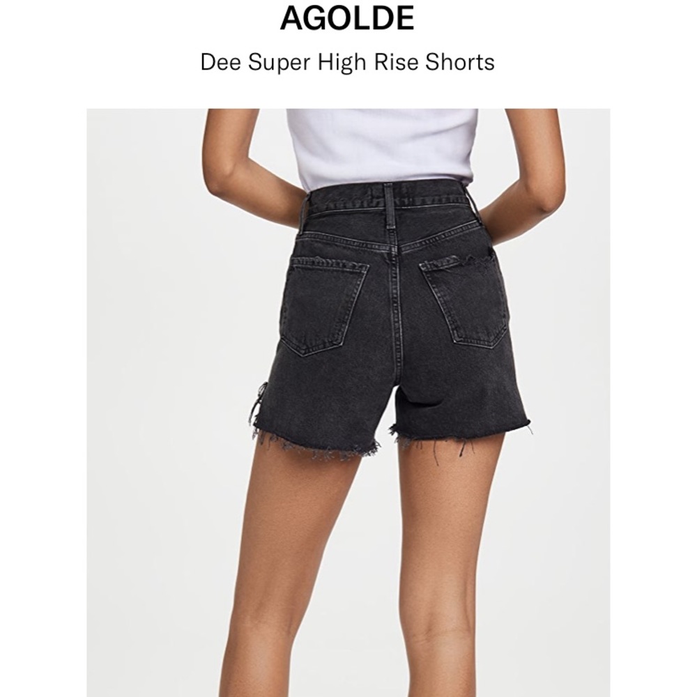 Agolde Black Denim Shorts